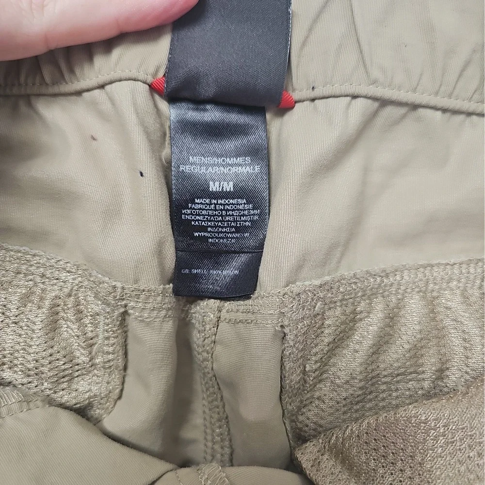 The North Face Pants Men's Medium Beige Nylon Convertible Hiking Outdoor NO BELT